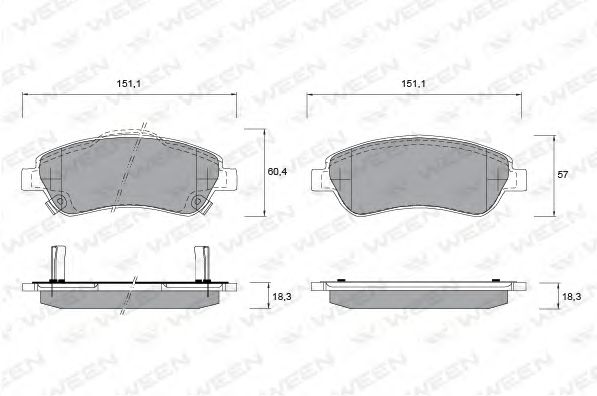 Купить WEEN 151-2586 Колодки тормозные дисковые передние