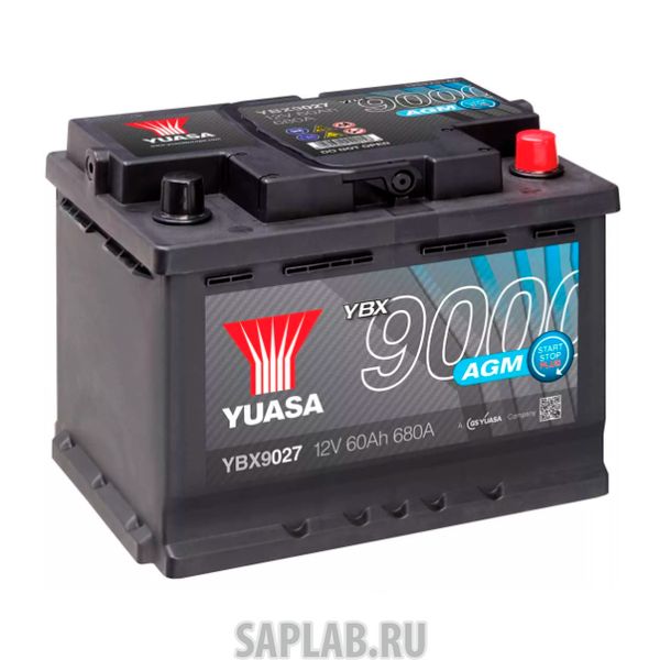 Купить YUASA YBX9027060 Аккумуляторная Батарея Agm Start Stop Plus[12v 60ah 680a B13] YUASA