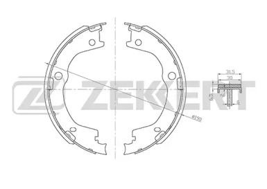 Купить ZEKKERT BK4105 колодки барабанные
