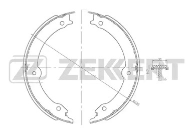 Купить ZEKKERT BK4181 Колодки торм. барабан.