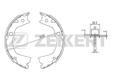 Купить ZEKKERT BK4455 колодки стояночного тормоза