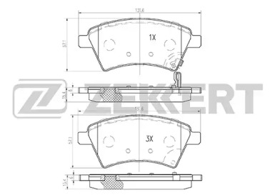 Купить ZEKKERT BS1545 Колодки торм. диск. перед Fiat Sedici 06- Suzuki