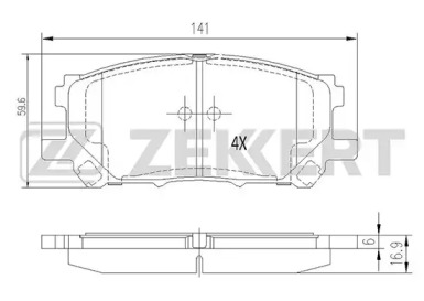 Купить ZEKKERT BS1994 Колодки торм. диск.