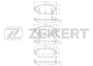 Купить ZEKKERT BS2524 Колодки тормозные задние_