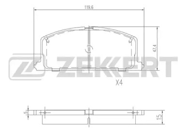 Купить ZEKKERT BS2624 Колодки торм. диск.