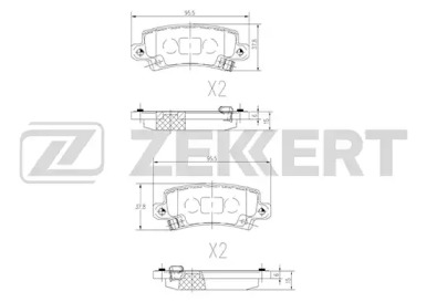 Купить ZEKKERT BS2703 Колодки торм. задние