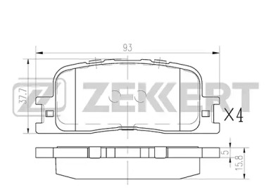 Купить ZEKKERT BS2705 Колодки торм. диск.