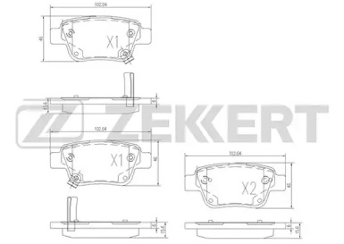 Купить ZEKKERT BS2712 Колодки торм. задние