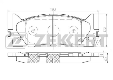 Купить ZEKKERT BS2804 Колодки торм. диск.