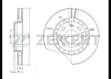 Купить ZEKKERT BS5035 диск тормозной передний