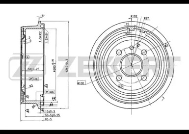Купить ZEKKERT BS5053 барабан тормозной без ступицы
