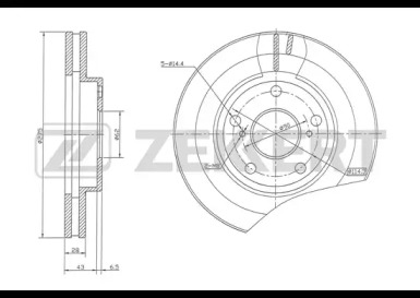 Купить ZEKKERT BS5142 Диск тормозной