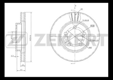 Купить ZEKKERT BS5146 Диск тормозной