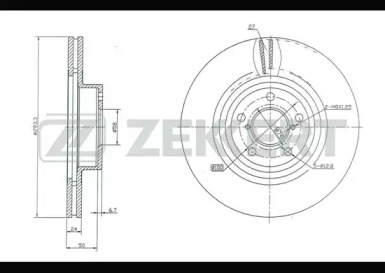 Купить ZEKKERT BS5182 Диск торм. перед. Subaru Forester (SG) 02- Imprez