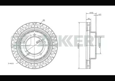 Купить ZEKKERT BS5243 Диск тормозной