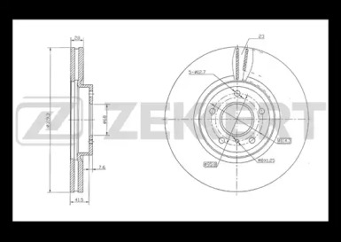 Купить ZEKKERT BS5315 Диск тормозной перед_