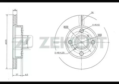 Купить ZEKKERT BS5317 Диск тормозной