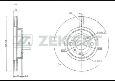 Купить ZEKKERT BS5318 Диск тормозной