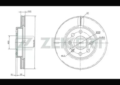 Купить ZEKKERT BS5354 диск тормозной передний