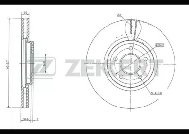 Купить ZEKKERT BS5428 ДИСК ТОРМОЗН.
