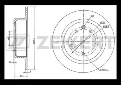 Купить ZEKKERT BS5449 Диск тормозной
