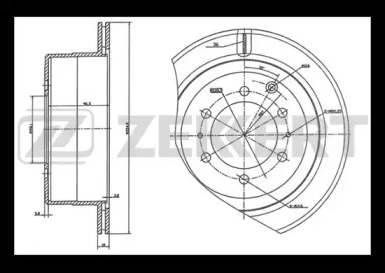 Купить ZEKKERT BS5494 Диск тормозной