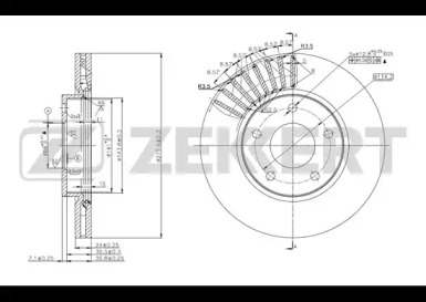 Купить ZEKKERT BS5589 ДИСК ТОPМ ПЕР (B17 C13 F15E)_