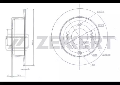 Купить ZEKKERT BS5642 диск тормозной задний