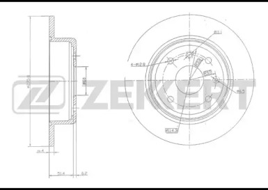 Купить ZEKKERT BS5684 диск тормозной