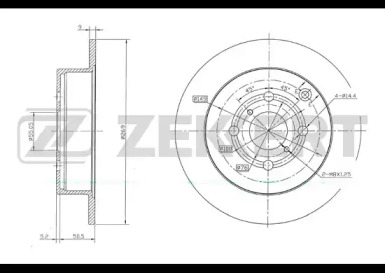 Купить ZEKKERT BS5726 ТОРМОЗНЫЕ ДИСКИ 4243152050 TANAKI