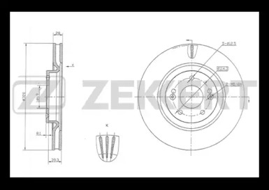 Купить ZEKKERT BS5834 Тормозной диск передний