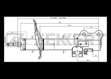 Купить ZEKKERT SG4050 АМОРТИЗАТОР ПЕРЕДНИЙ ЛЕВЫЙ/STRUT