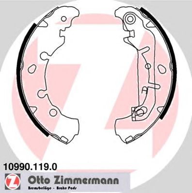 Купить ZIMMERMANN 10990.119.0 Колодки торм.барабан. [203x38] с рычагом