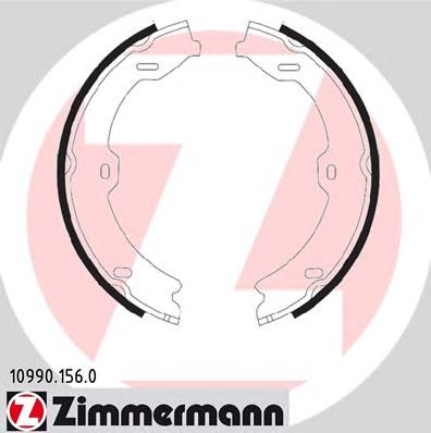Купить ZIMMERMANN 10990.156.0 Колодки торм.барабан. [180x24] с аксессуарами