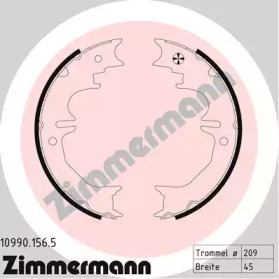 Купить ZIMMERMANN 10990.156.5 Колодки торм.бараб.ручн.торм. [209x45]
