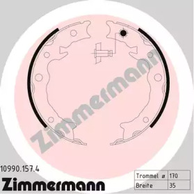 Купить ZIMMERMANN 10990.157.4 Колодки тормозн.барабан. [170х35]