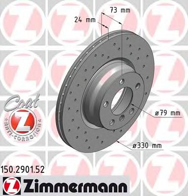 Купить ZIMMERMANN 150.2901.52 Торм.диск пер.вент.[330x24]