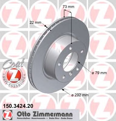 Купить OTTO ZIMMERMANN 150342420 Диск тормозной