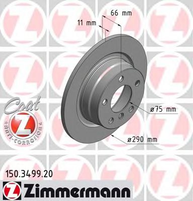 Купить OTTO ZIMMERMANN 150349920 BMW ТОРМОЗНОЙ ДИСК ЗАДНИЙ F20