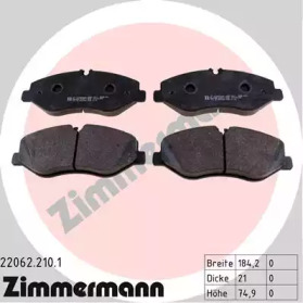 Купить ZIMMERMANN 22062.210.1 Колодки торм.перед.