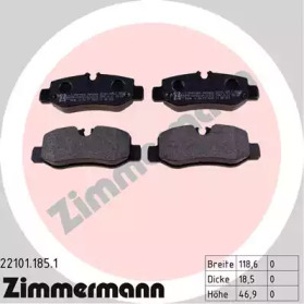 Купить ZIMMERMANN 22101.185.1 Колодки торм.задн.