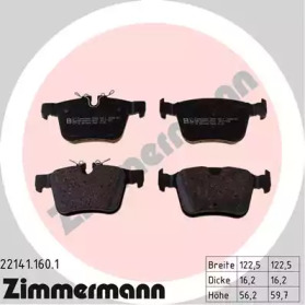 Купить ZIMMERMANN 22141.160.1 Колодки торм.задн.