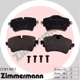 Купить ZIMMERMANN 22187.180.1 Колодки торм.перед.