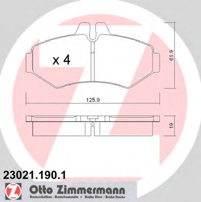 Купить ZIMMERMANN 23021.190.1 Колодки торм.задн.