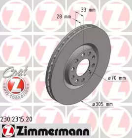 Купить ZIMMERMANN 230.2315.20 Тормозной диск