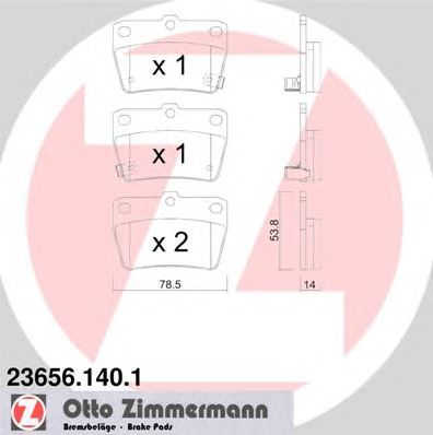 Купить ZIMMERMANN 23656.140.1 Колодки торм.задн.