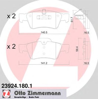 Купить OTTO ZIMMERMANN 239241801 Колодки торм mer x164 w164 w251 r 05 07->>