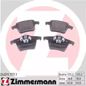 Купить ZIMMERMANN 24011.177.1 Колодки торм.задн.