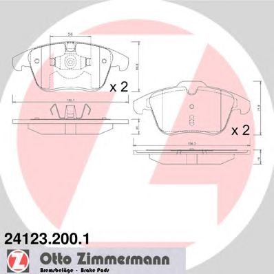 Купить ZIMMERMANN 24123.200.1 Колодки торм.перед.