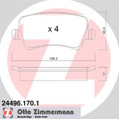 Купить запчасть ZIMMERMANN - 244961701 